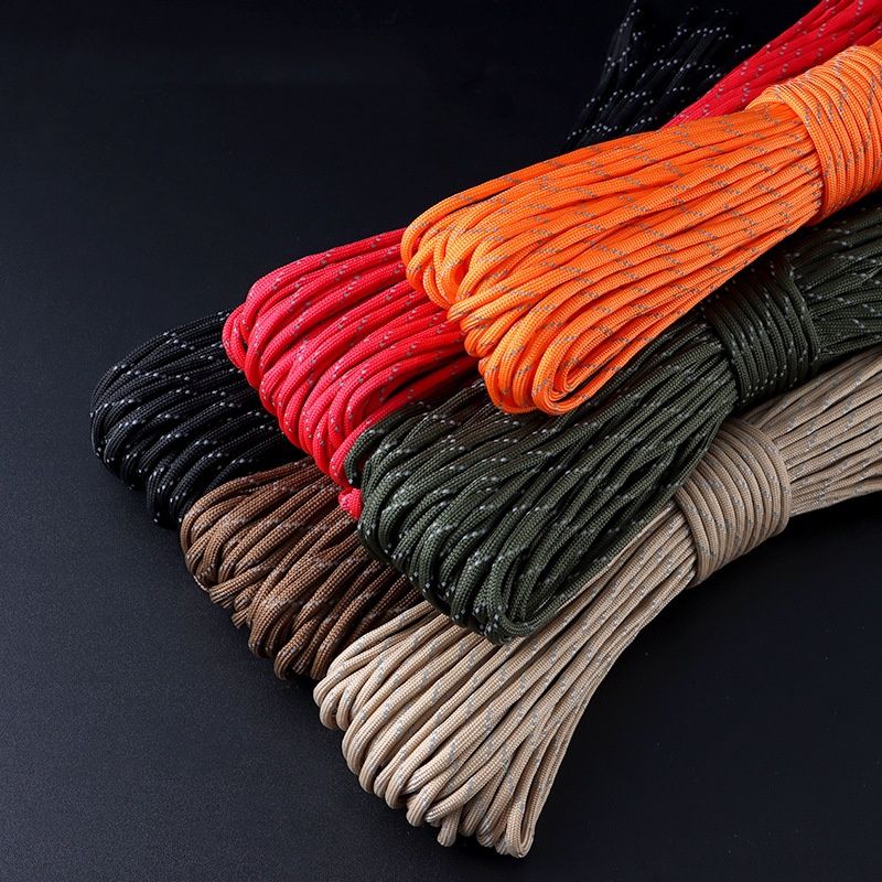 Outdoor Camping Extension Cord - Paracorde réfléchissant 550, corde militaire à