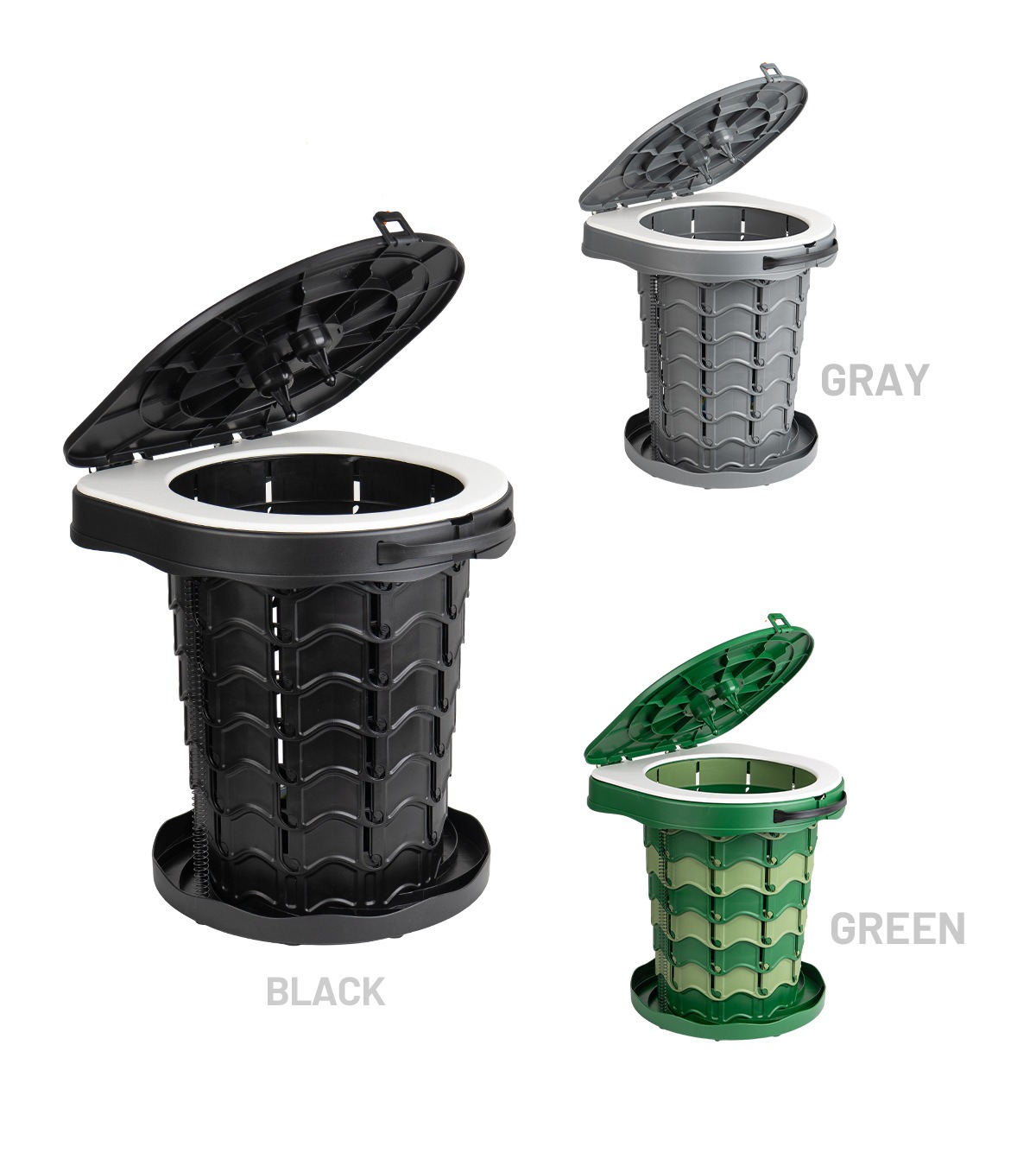 Outdoor Camping Toilet - Toilette portable rétractable améliorée, toilette de