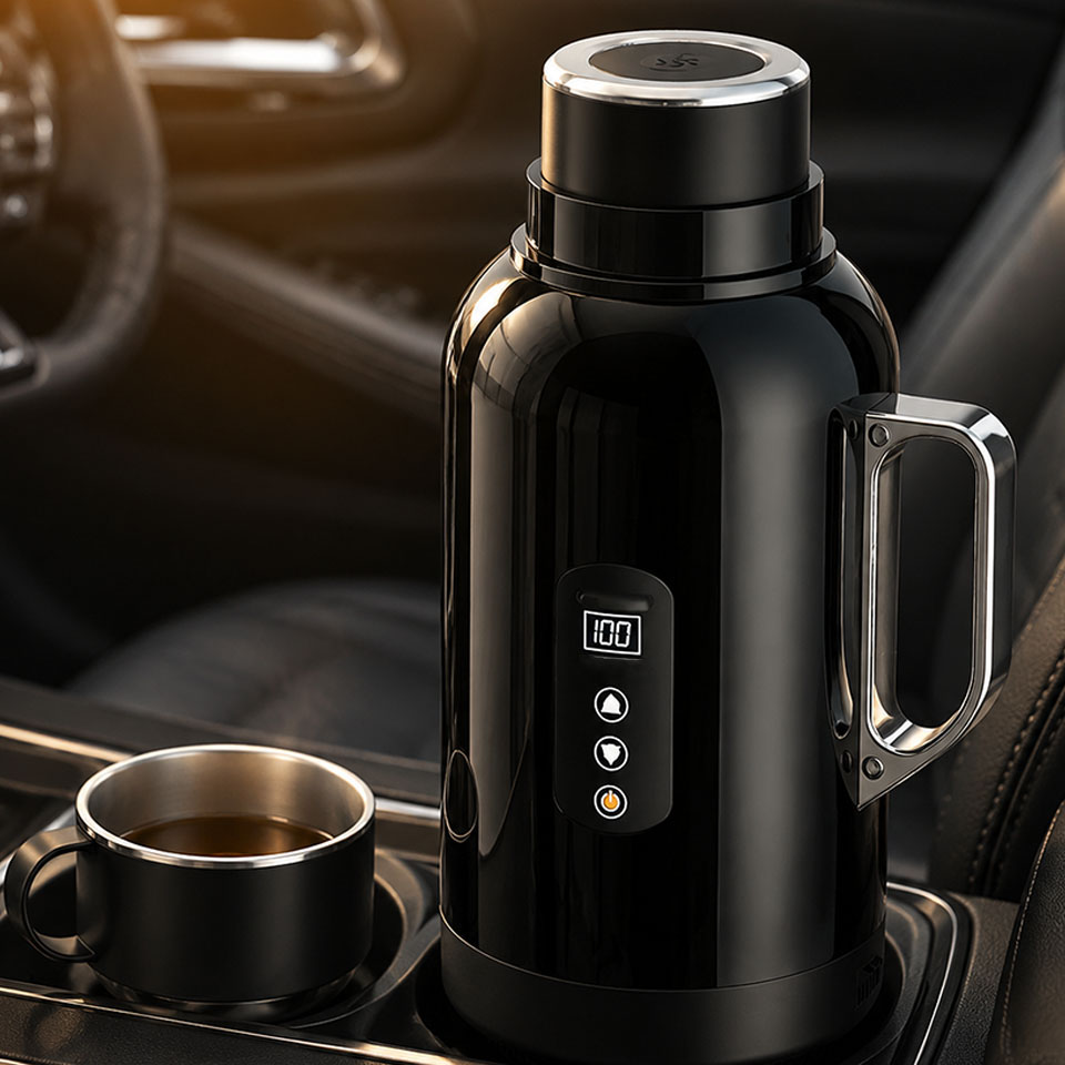 Outdoor Camping Kettle - Bouilloire électrique pour voiture, 1500 ml,