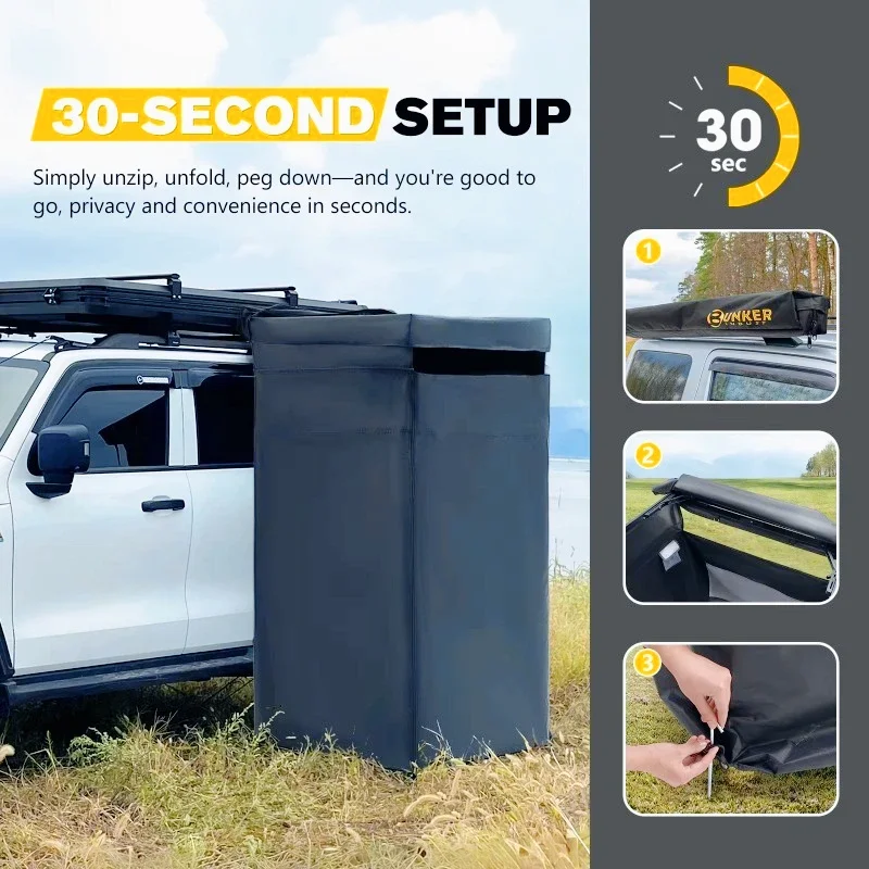 Outdoor Camping Toilet - Tente de toilette latérale pour voiture