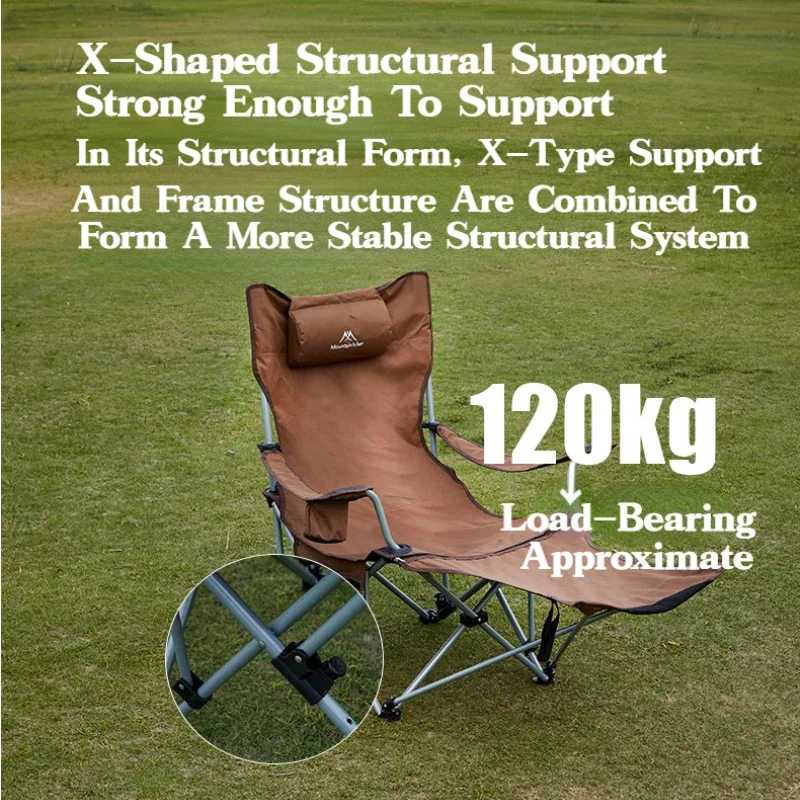 Outdoor Camping Lounge Chairs - MOUNTAINHIKER Chaise pliante d'extérieur améliorée à