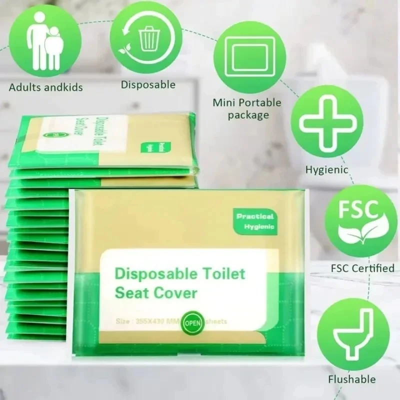 Outdoor Camping Toilet - 10-100 pièces de housses de siège