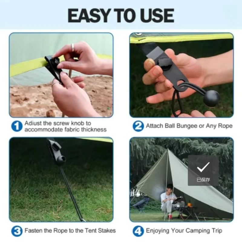 5/10/20/50 Pièces Pinces de Te - Outdoor Camping Extension Cord avis et prix