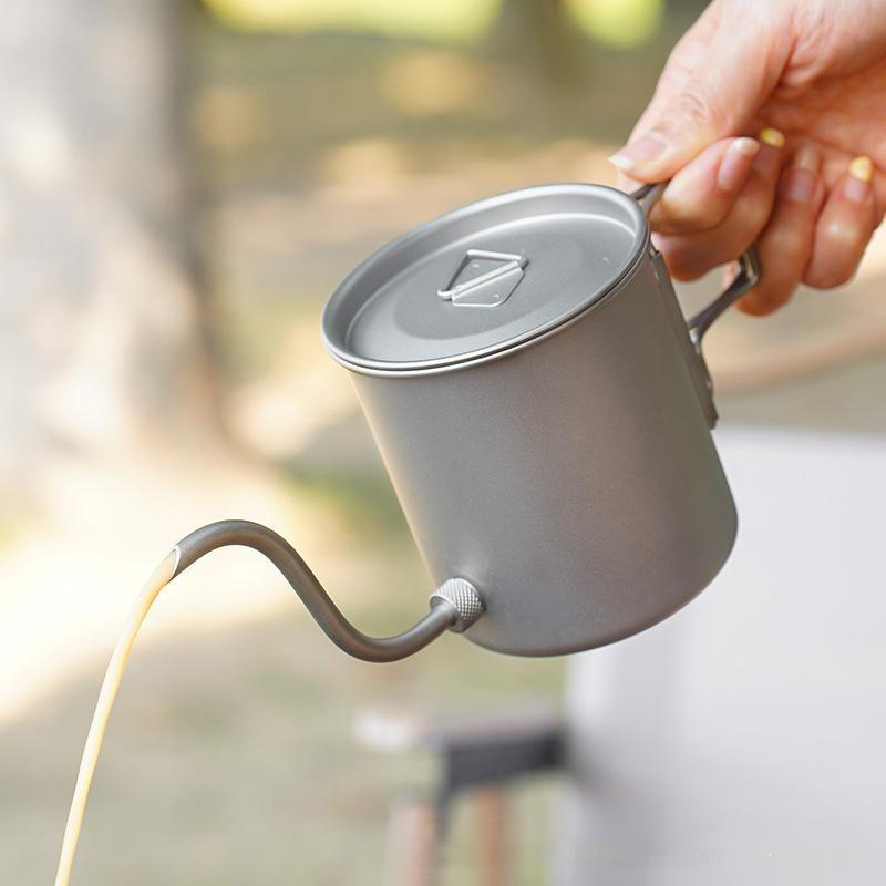 Bouilloire à café en titane pu - Outdoor Camping Kettle avis et prix
