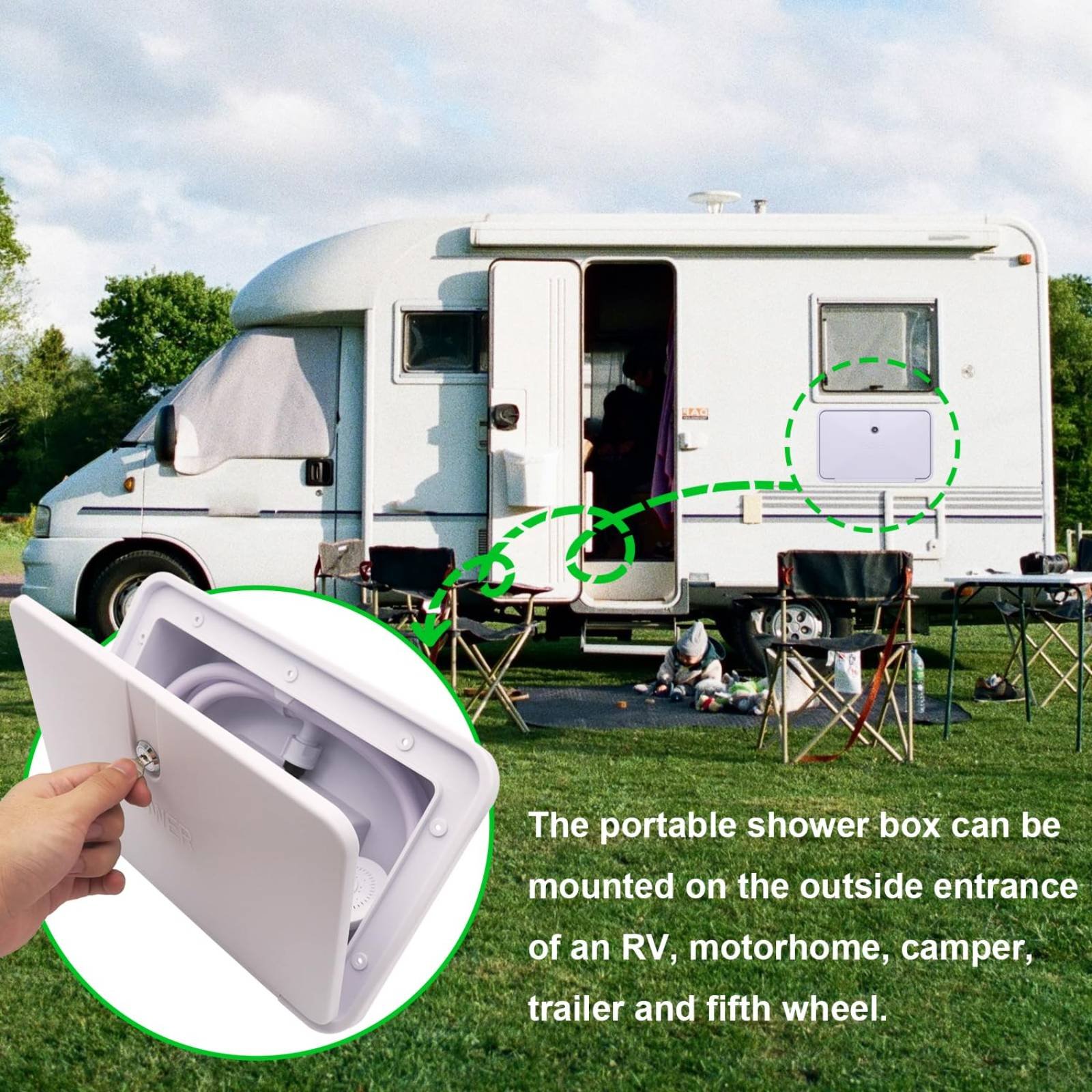 Boîte de douche extérieure com - Outdoor Camping Shower avis et prix