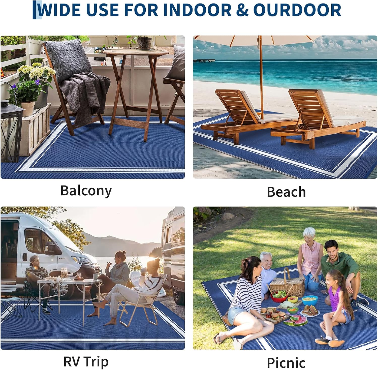 Tapis d'extérieur 8x10/9x12 pi - Outdoor Camping Rugs 8X10 avis et prix