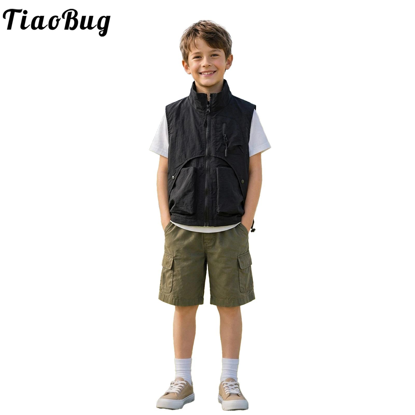 Gilet cargo zippé pour garçons - Outdoor Camping Kids Activities avis et prix