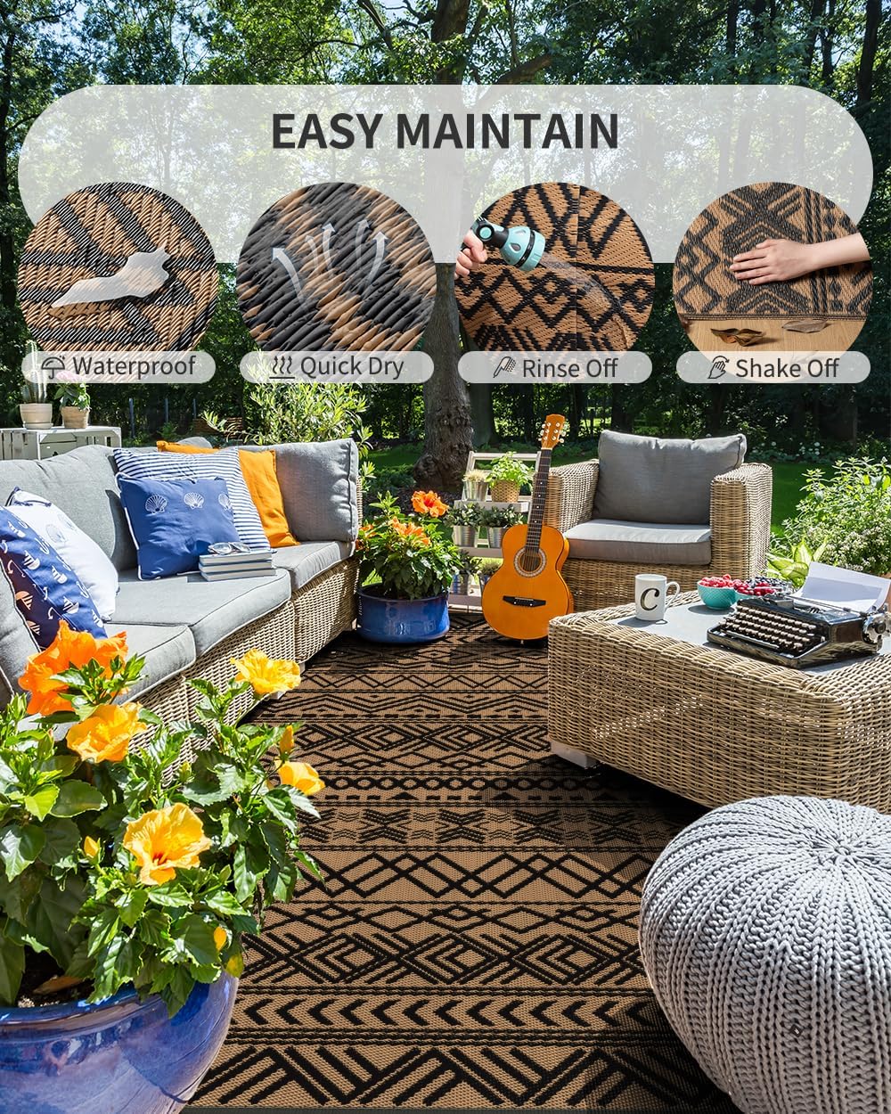 Tapis d'extérieur 8x10 impermé - Outdoor Camping Rugs 8X10 avis et prix