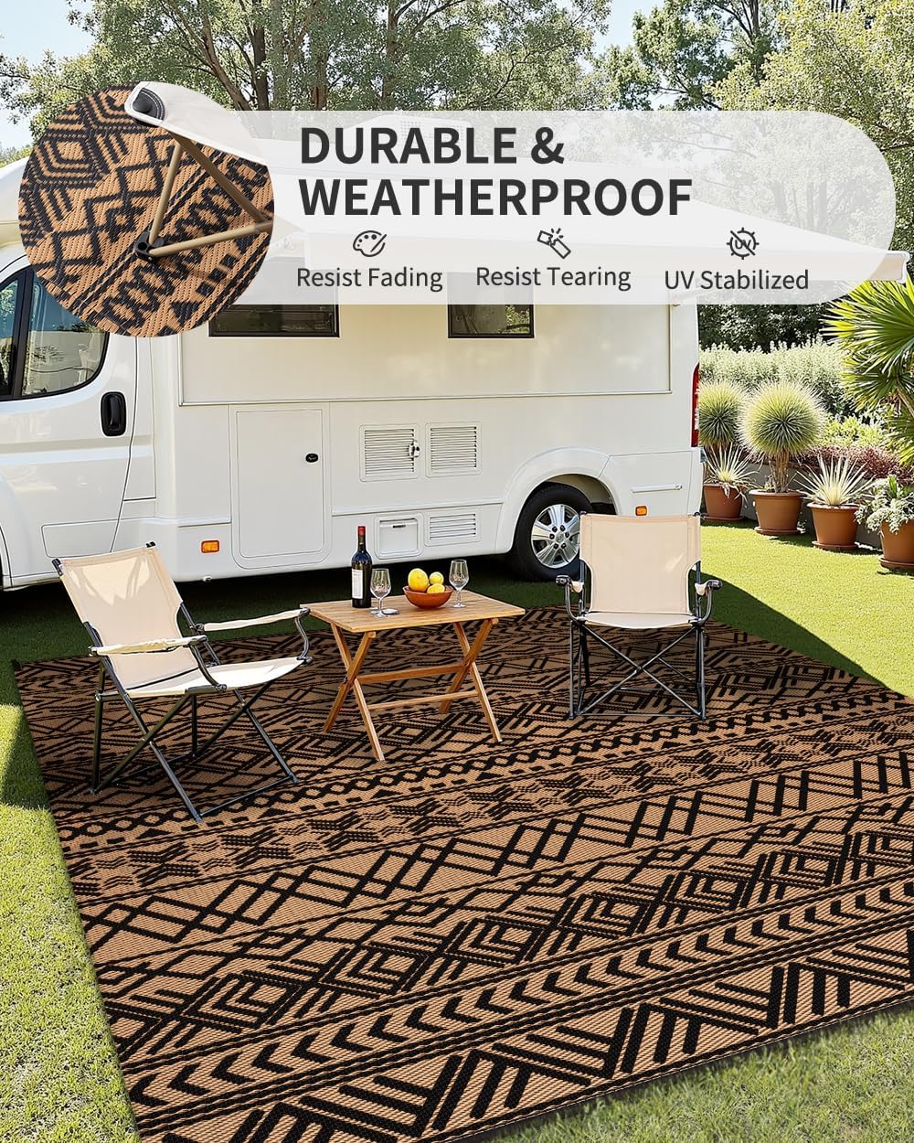 Tapis d'extérieur 8x10 impermé - Outdoor Camping Rugs 8X10 avis et prix