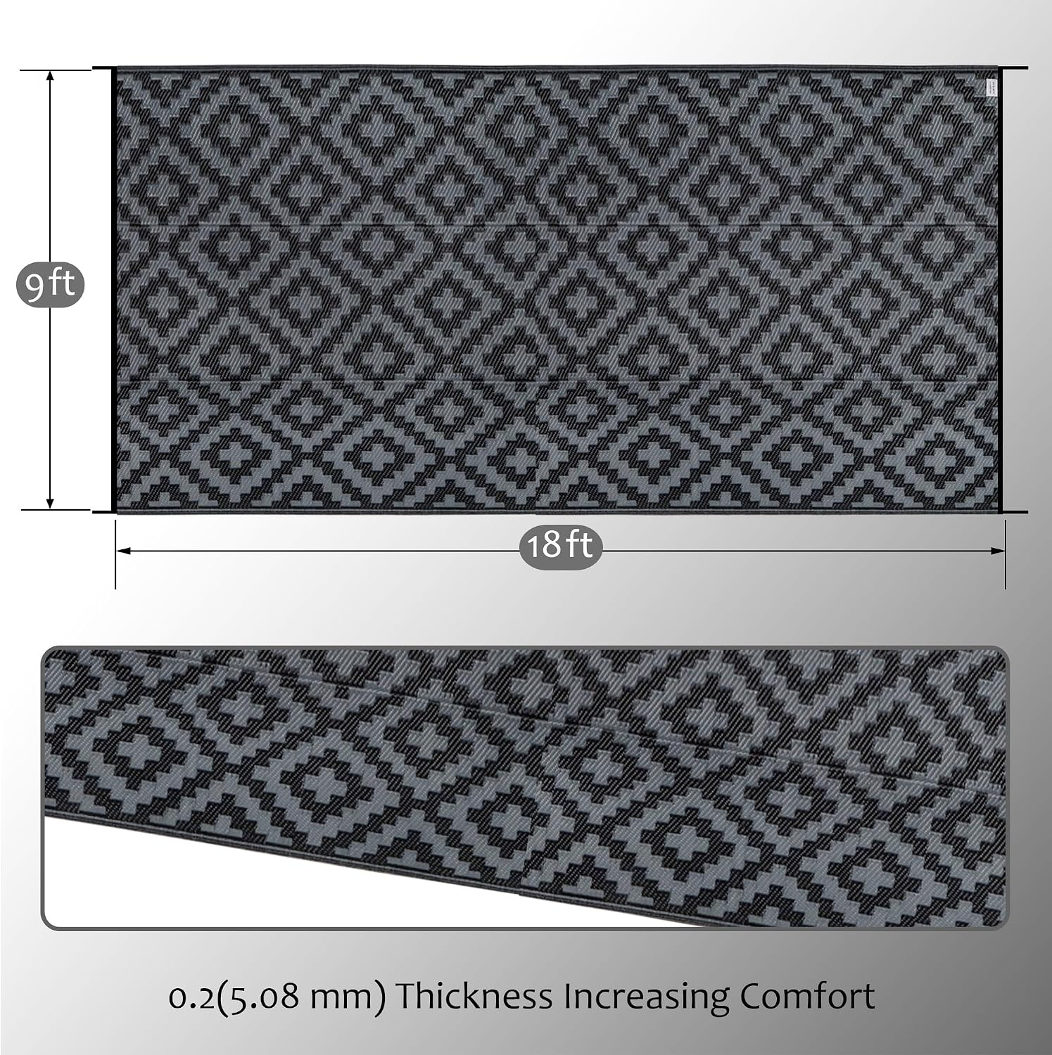 Tapis d'extérieur imperméable  - Outdoor Camping Rugs 9X18 avis et prix
