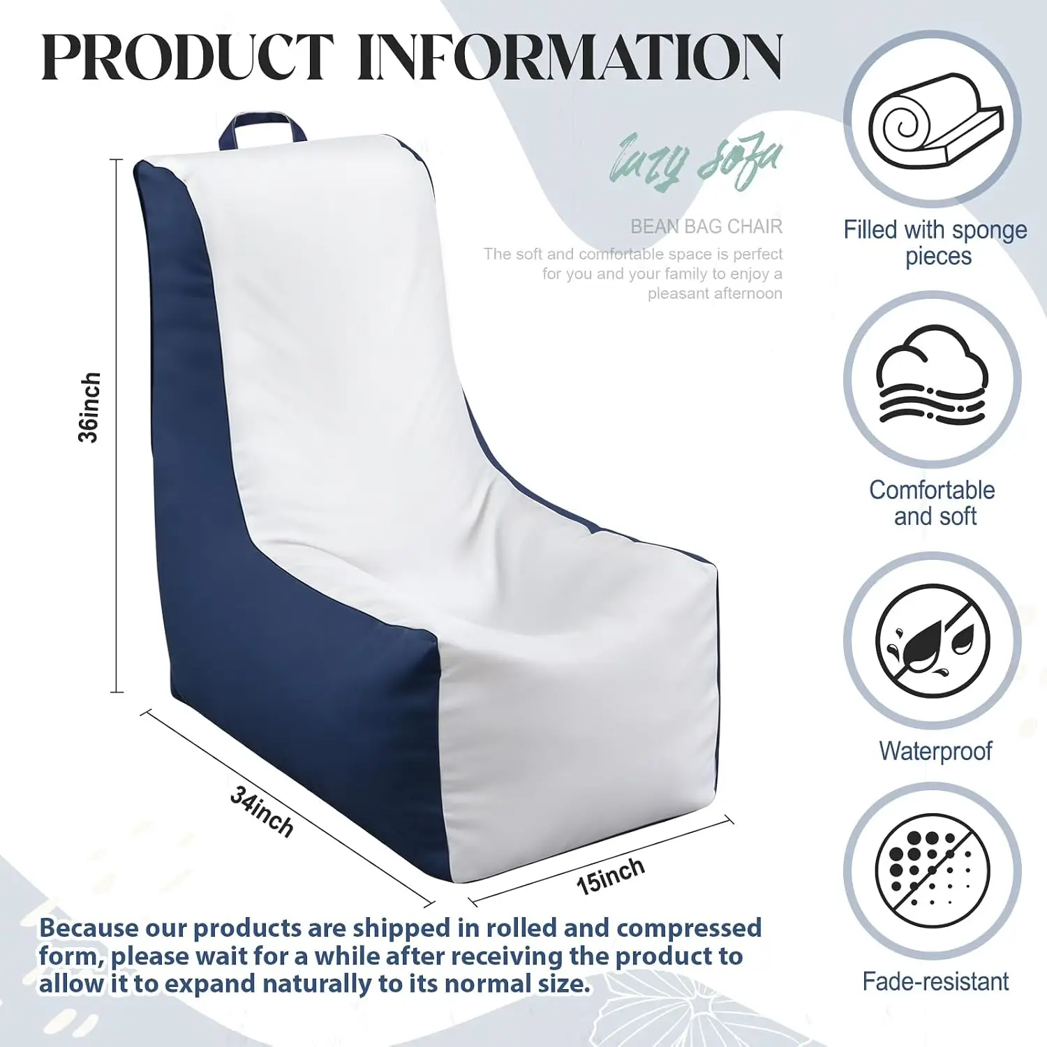 1 pièce de fauteuil pouf marin - Outdoor Camping Lounge Chairs avis et prix