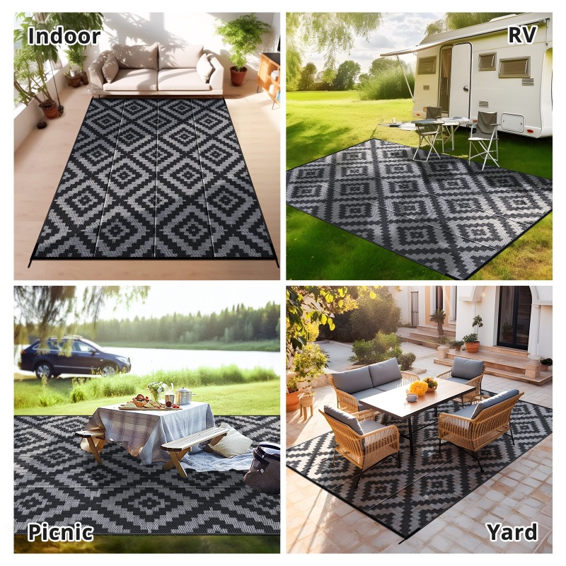 Tapis d'extérieur réversibles  - Outdoor Camping Rugs 9X18 avis et prix
